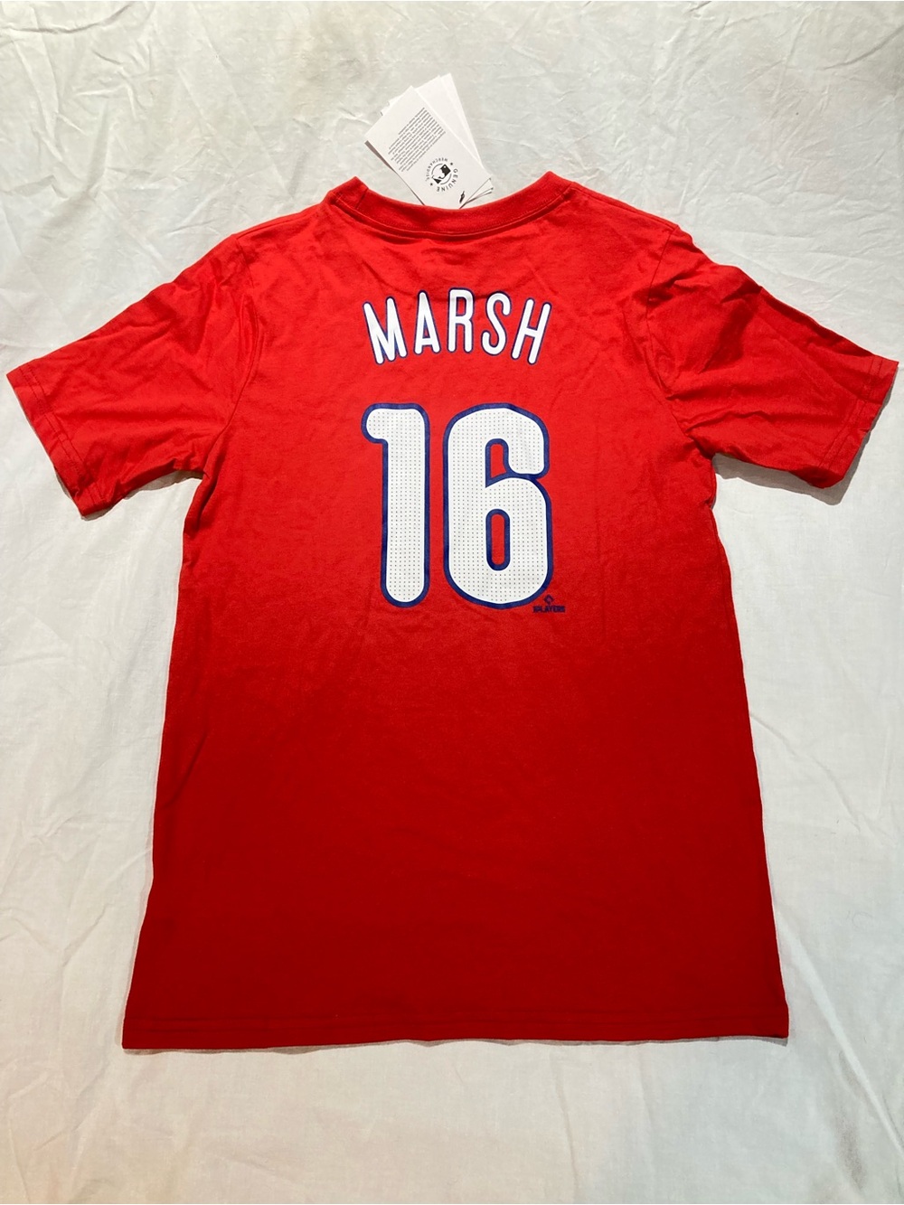 Brandon Marsh Philadelphia Phillies Jersey Shirt. Youth size large, NWT!
